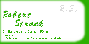 robert strack business card